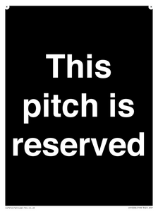 This pitch is reserved